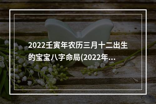 2022壬寅年农历三月十二出生的宝宝八字命局(2022年农历三月十二日)