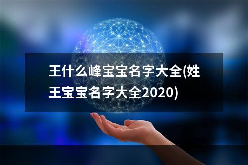王什么峰宝宝名字大全(姓王宝宝名字大全2020)
