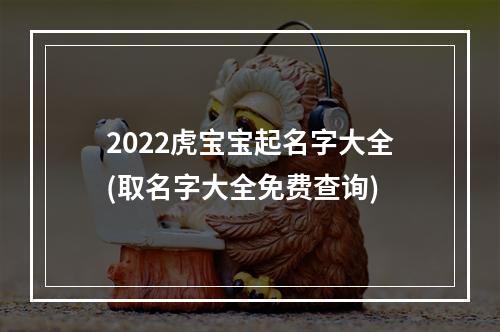 2022虎宝宝起名字大全(取名字大全免费查询)