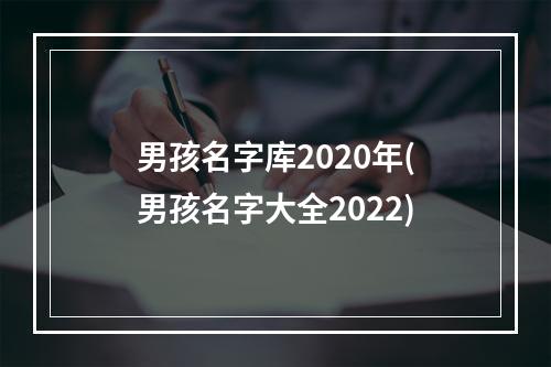 男孩名字库2020年(男孩名字大全2022)