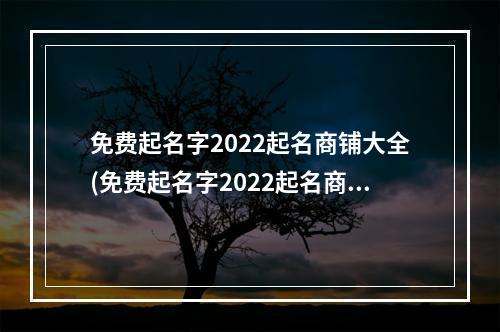 免费起名字2022起名商铺大全(免费起名字2022起名商铺大全)