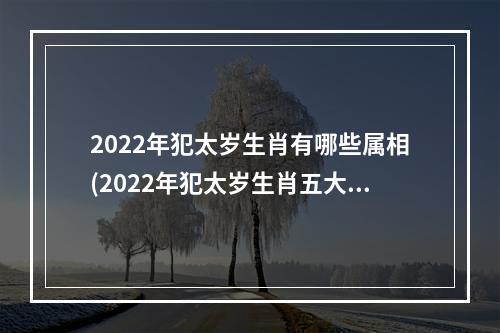 2022年犯太岁生肖有哪些属相(2022年犯太岁生肖五大生肖)