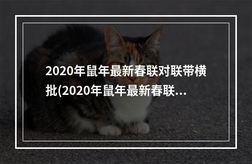 2020年鼠年最新春联对联带横批(2020年鼠年最新春联对联带横批)