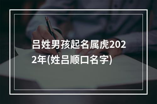 吕姓男孩起名属虎2022年(姓吕顺口名字)