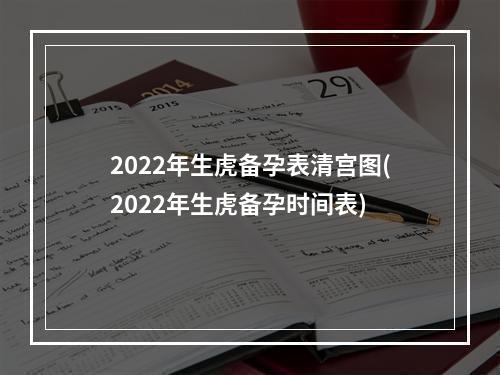 2022年生虎备孕表清宫图(2022年生虎备孕时间表)