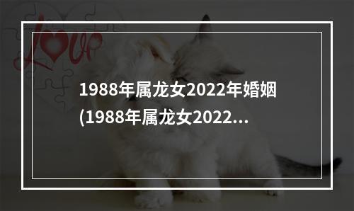 1988年属龙女2022年婚姻(1988年属龙女2022年婚姻状况)