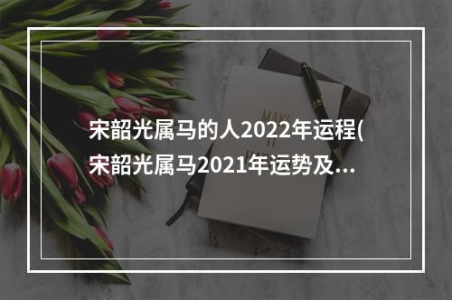 宋韶光属马的人2022年运程(宋韶光属马2021年运势及运程)