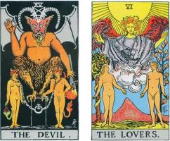 恶魔与恋人之间的相似点与区别 月亮与隐士之间的相似点与区别